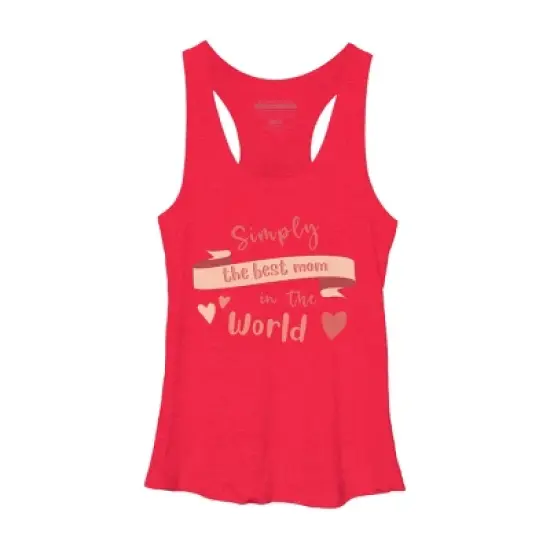 Women's Design By Humans Mother's Day Simply the Best Mom Banner By BoogieCreates Racerback Tank Top image {6}