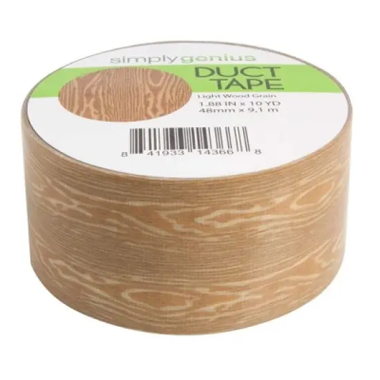 Simply Genius Pattern Duct Tape Heavy Duty, Colorful DIY Craft Supplies for Kids & Adults, 1.8 in x 10 yards (Light Wood Grain) image {3}