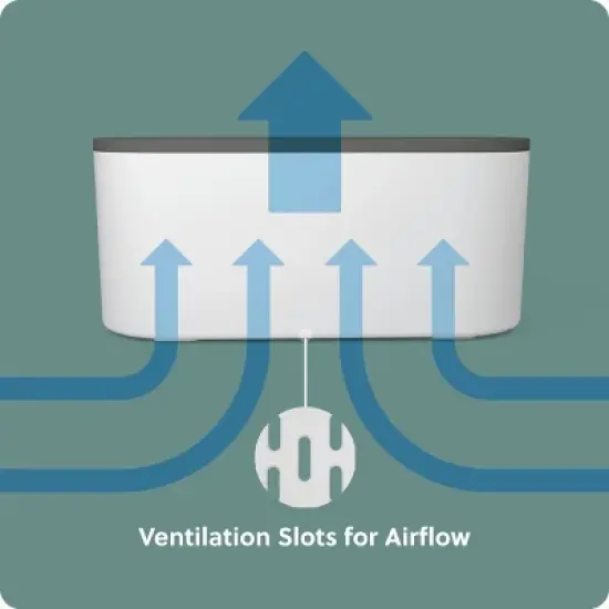 U Brands Desktop Cable Storage Box White/Charcoal image {3}