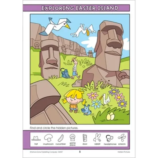 School Zone Hidden Pictures Around the World Workbook - (Activity Zone) (Paperback) image {2}