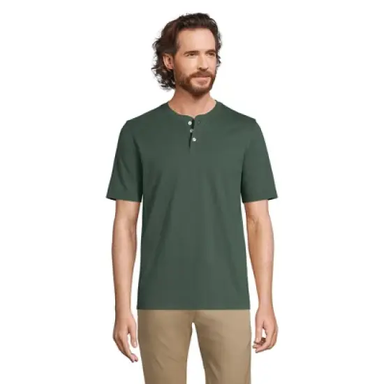 Lands' End Men's Short Sleeve Super-T Henley image {9}