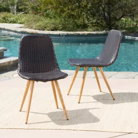 Gila 2pk Wicker Dining Chairs - Christopher Knight Home image {5}