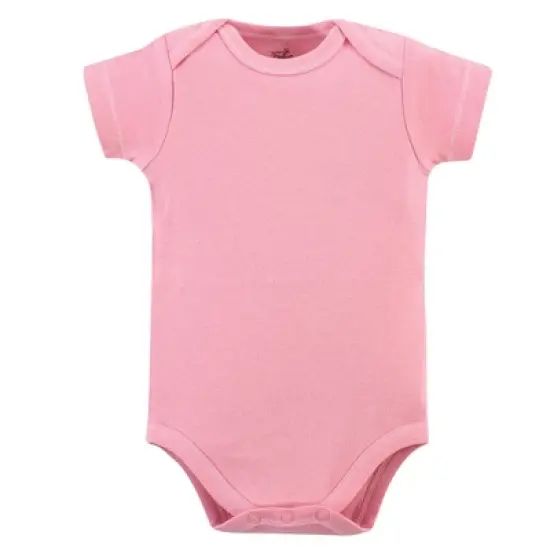 Touched by Nature Baby Girl Organic Cotton Bodysuits 5pk, Pink Rose image {1}