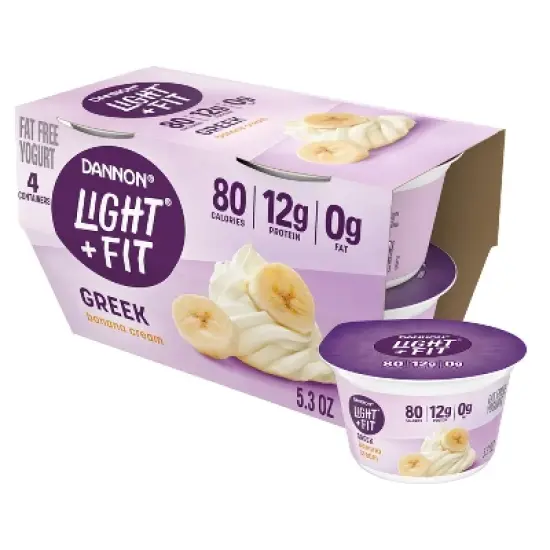 Light + Fit Nonfat Gluten-Free Greek Yogurt - 4ct/5.3oz Cups image {12}