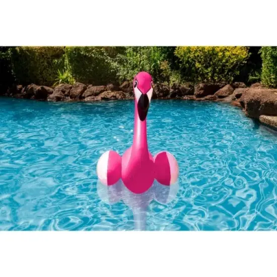 Poolmaster Flamingo Floating Swimming Pool and Backyard Decor image {2}