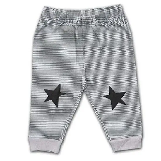 Star Wars Boy's 2-Piece Baby Yoda Stars Short Sleeve Baby Bodysuit Creeper, Bandana Bib and Striped Jogger Pants Set for infant image {3}