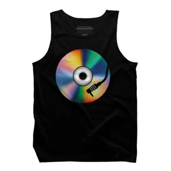 Men's Design By Humans Music Disc By clingcling Tank Top image {2}
