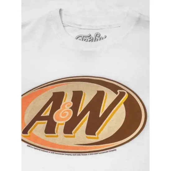 Tee Luv Retro A&W Root Beer Logo T-Shirt - White XX-Large image {1}