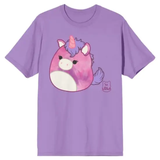 Squishmallows Lola Crew Neck Short Sleeve Lavender Adult T-shirt image {2}