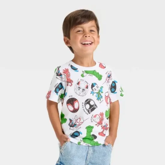 Toddler Boys' Marvel Short Sleeve T-Shirt - White image {4}