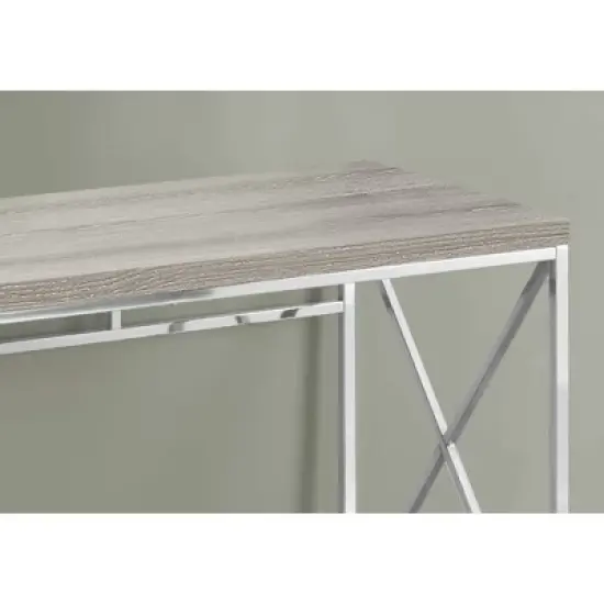 Chrome Metal Computer Desk - Dark Taupe - EveryRoom image {2}