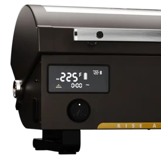 HALO Prime300 Rechargeable Electric Cordless Portable Outdoor Camping Countertop Pellet Grill with 10 Pound Hopper Capacity, Battery Not Included image {1}