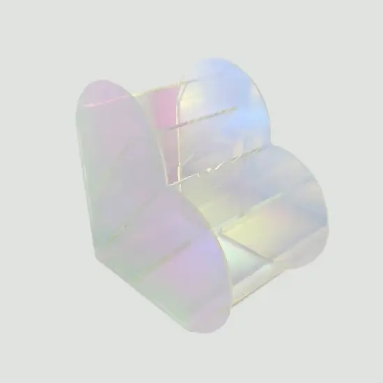 Cur8 Acrylic Irridecent Makeup Brush Holder Heart image {2}