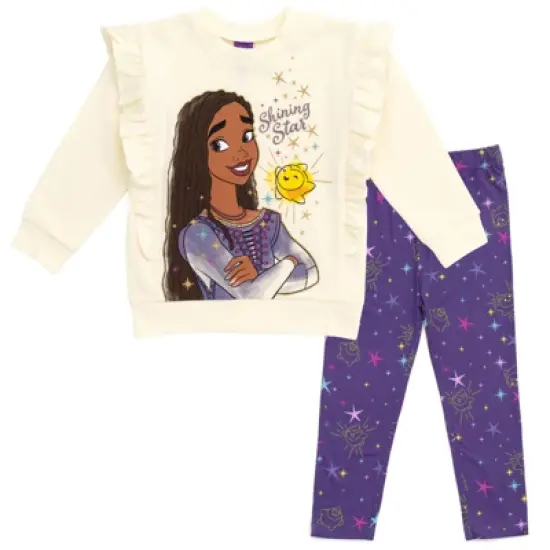 Disney Wish Asha Star Girls Fleece Sweatshirt and Pants Set Toddler to Little Kid image {6}