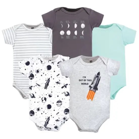 Hudson Baby Unisex Baby Cotton Bodysuits, Outer Space image {7}