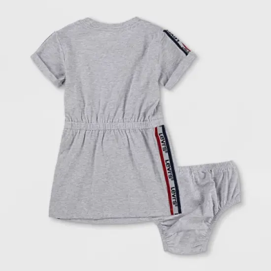 Levi's&reg; Baby Girls' Elastic Waist Dress - Light Gray Heather image {1}