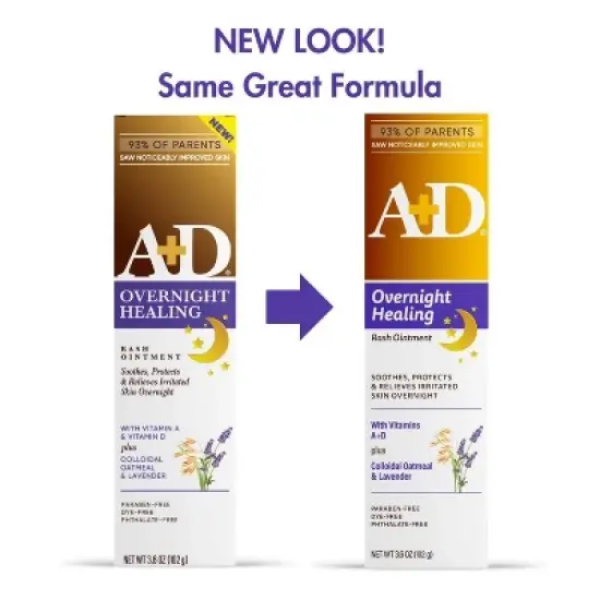 A+D Overnight Diaper Rash Healing Cream - 3.6oz image {2}