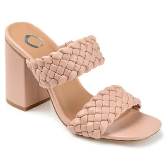 Journee Collection Womens Melissa Open Toe High Block Heel Pumps image {10}