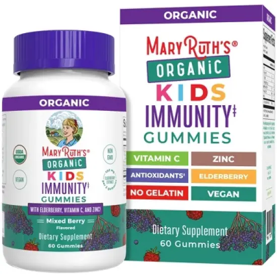 MaryRuth's Kids Immunity Gummies, Mixed Berry, Org, 60 ct image {10}