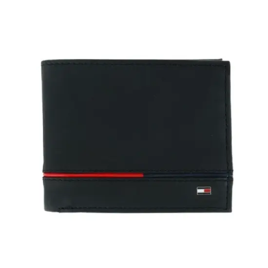 Tommy Hilfiger Men's Leather Leif RFID Bifold Wallet with Flip ID image {5}