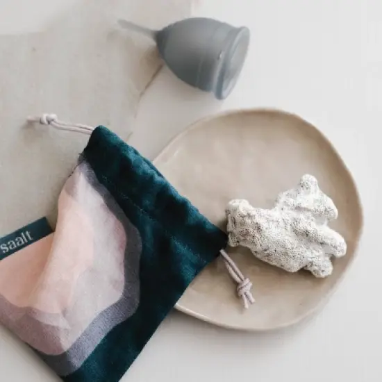 Saalt Soft Menstrual Cup - Gray - Regular image {3}