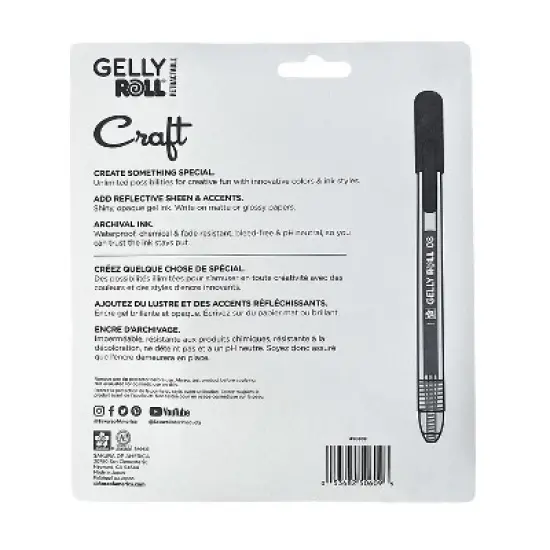 Sakura Gelly Roll Retractable Craft Gel Pens Assorted Colors 10/Pack (SAK50609) image {1}