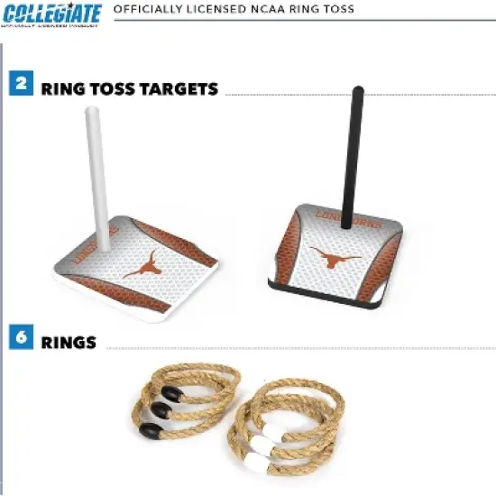 NCAA Texas Longhorns Solid Wood Quoits Toss Game image {1}