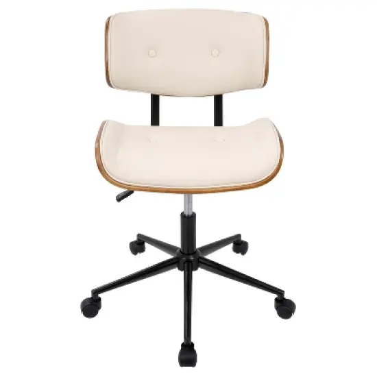 Lombardi Mid-Century Modern Office Chair with Swivel - LumiSource image {4}
