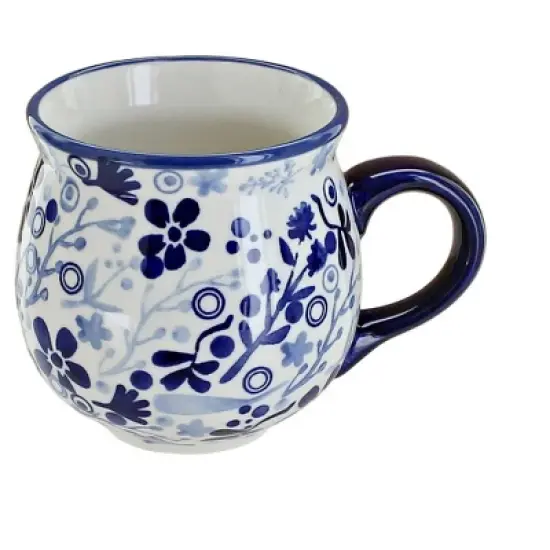 Blue Rose Polish Pottery K090  Manufaktura Bubble Mug image {5}