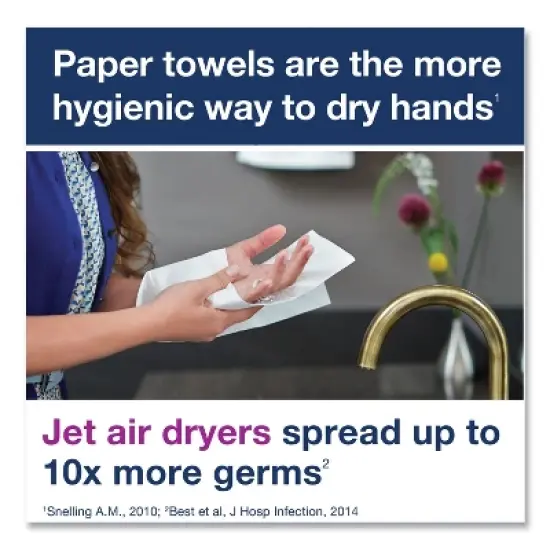 Tork Advanced Multifold Hand Towel, 1-Ply, 9 x 9.5, White, 250/Pack, 16 Packs/Carton image {4}