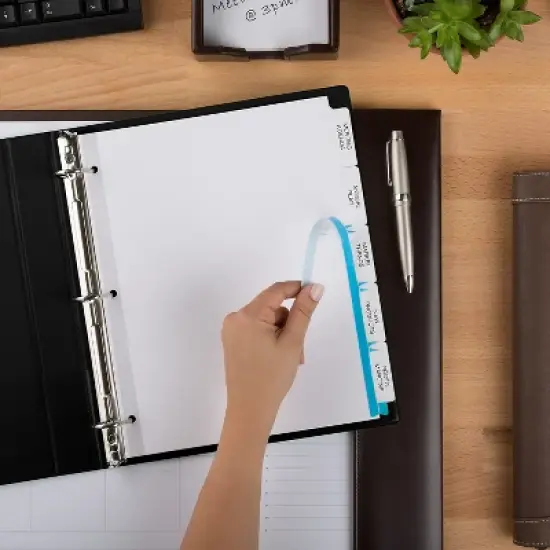 Avery Index Maker Print & Apply Clear Label Dividers w/White Tabs 5-Tab Letter 11490 image {6}