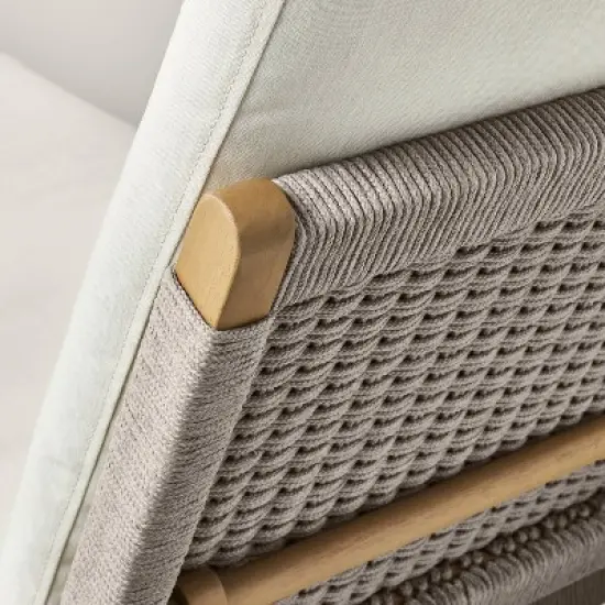 Wood & Rope Outdoor Patio Adjustable Chaise Lounge - Hearth & Hand&trade; with Magnolia: Pool Lounge Chair, Weather-Resistant image {4}