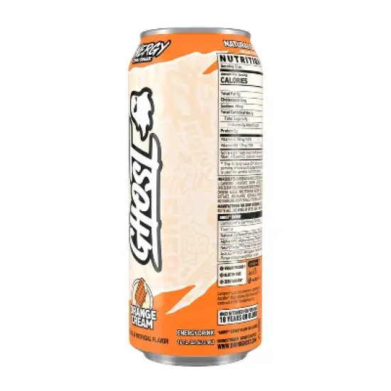 Ghost Energy Orange Cream Energy Drink - 16 fl oz Can image {7}