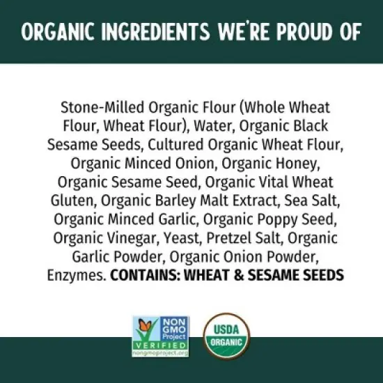 One Mighty Mill Whole Wheat Everything Bagel - 4ct / 13.4oz image {5}