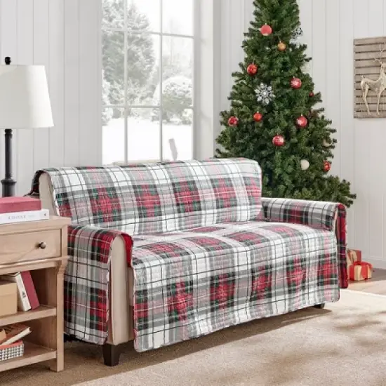 Spencer Plaid Furniture Cover 103x76 - Levtex Home image {2}