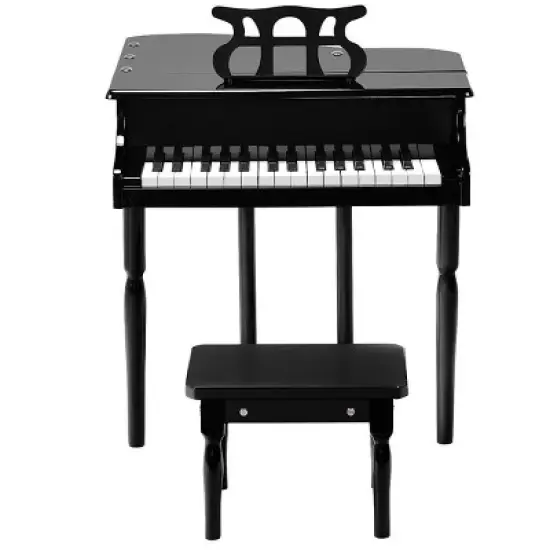 Childs 30 key Toy Grand Baby Piano w/ Kids Bench Wood Black New image {5}
