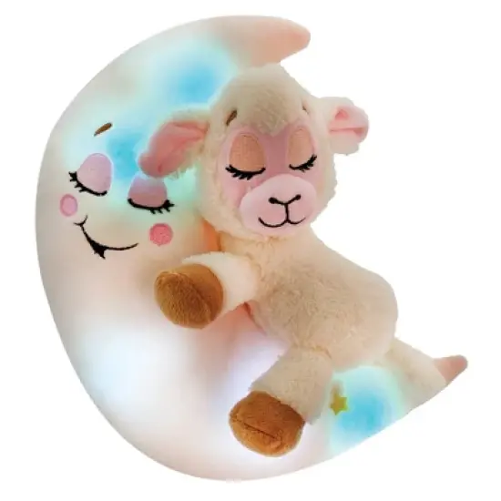 Happpy Nappers: Lullabrites Moon Pet - Lamb - Cream & Pink image {2}