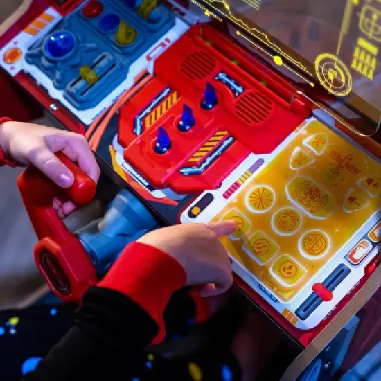 KidKraft Ultimate Spaceship Wooden Pretend Play Set with Lights Sounds and Space Projector image {4}