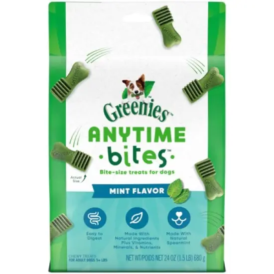 Greenies Anytime Bites Dental Peppermint Flavor Dog Treats   image {7}