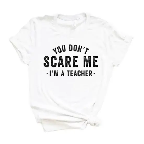 Simply Sage Market Women's You Don't Scare Me I'm A Teacher Short Sleeve Graphic Tee image {4}