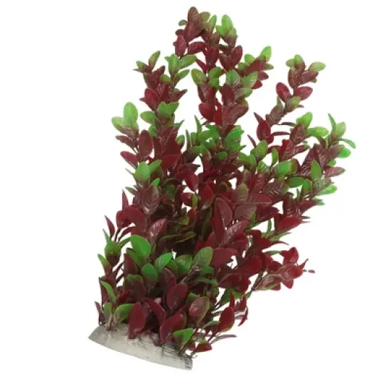 Unique Bargains Artificial Green Red Plants Decoration for Fish Tank 15.75" image {2}