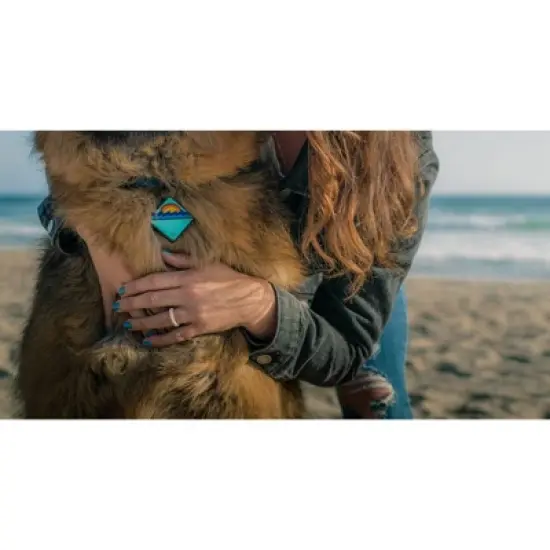 QALO TraQ Powered By Tile Dog and Cat Silicone Bluetooth Trackable Pet ID Tag - Pink image {3}