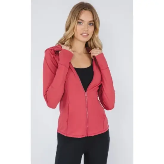 Yogalicious - Women's Slim Fit Hooded Track Jacket image {18}