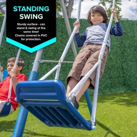 Sportspower Super Surfer Metal with 6' Slide Skyflyer Surfboard Standing Swing Set image {3}