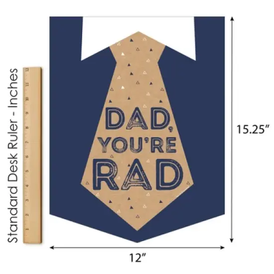 Big Dot of Happiness My Dad is Rad - Outdoor Home Decorations - Double-Sided Father's Day Party Garden Flag - 12 x 15.25 inches image {4}