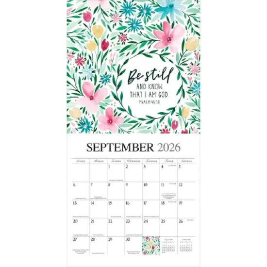 Hopper Studio Faith 2026 12"x24" Hanging Square Wall Calendar Plastic-Free image {3}