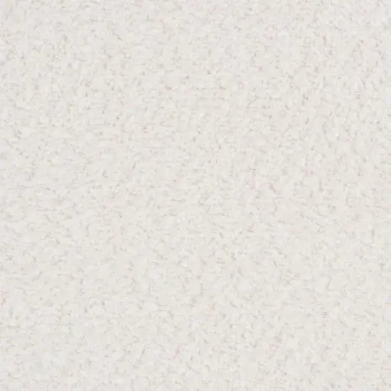 Baxton Studio Bonilla Teddy Bear Fabric and Rubberwood 2 Drawer Nightstand White: Polyester, MDF, Modern Design image {6}