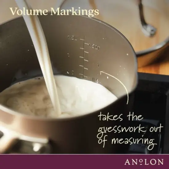 Anolon Advanced Home 2qt Hard Anodized Nonstick Saucepan with Straining Lid Bronze image {5}