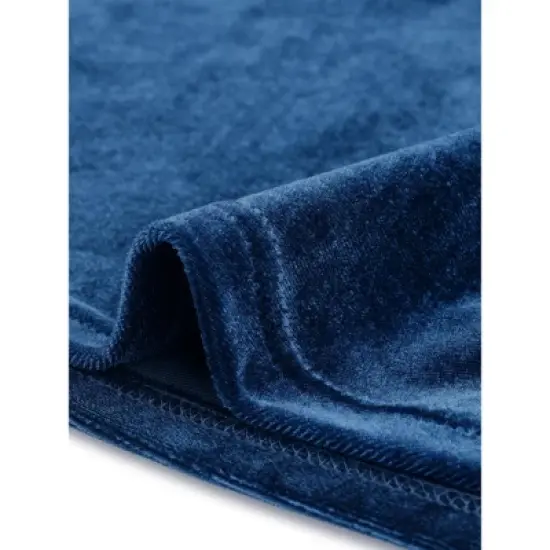 Agnes Orinda Women's Plus Size Long Sleeve Velvet Bodycon Ruched Cocktail Party Dress image {4}