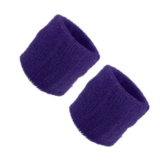 Unique Bargains Wrist Sweat bands Wristbands for Sport Absorbing Cotton Terry Cloth 3.15" 1 Pair image {20}